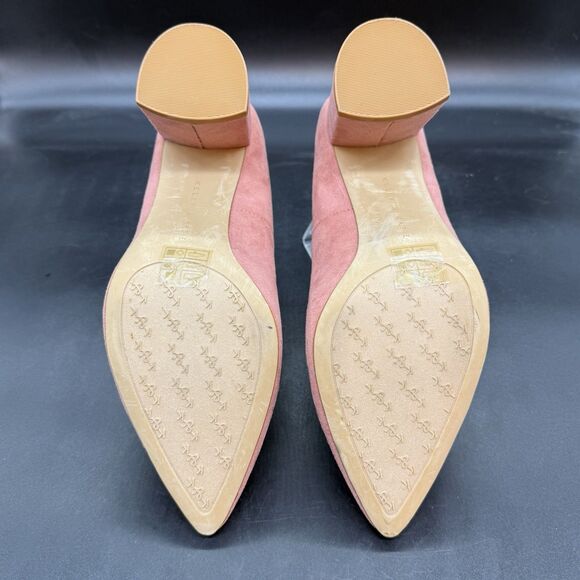 Kelly & Katie Pink Rosewell Suede Heels 3" Pointed Toe Size 8.5 - Picture 7 of 7